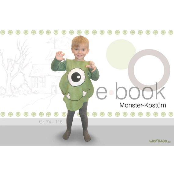 Ebook - "Faschingskostüm Monster 1" - Größen 74 – 116